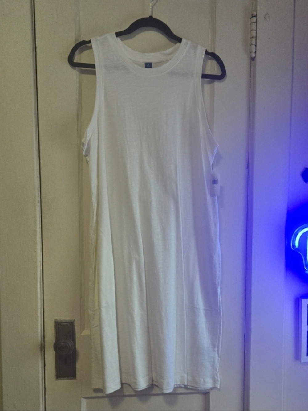 Old Navy White Sleeveless Tank Midi Dress